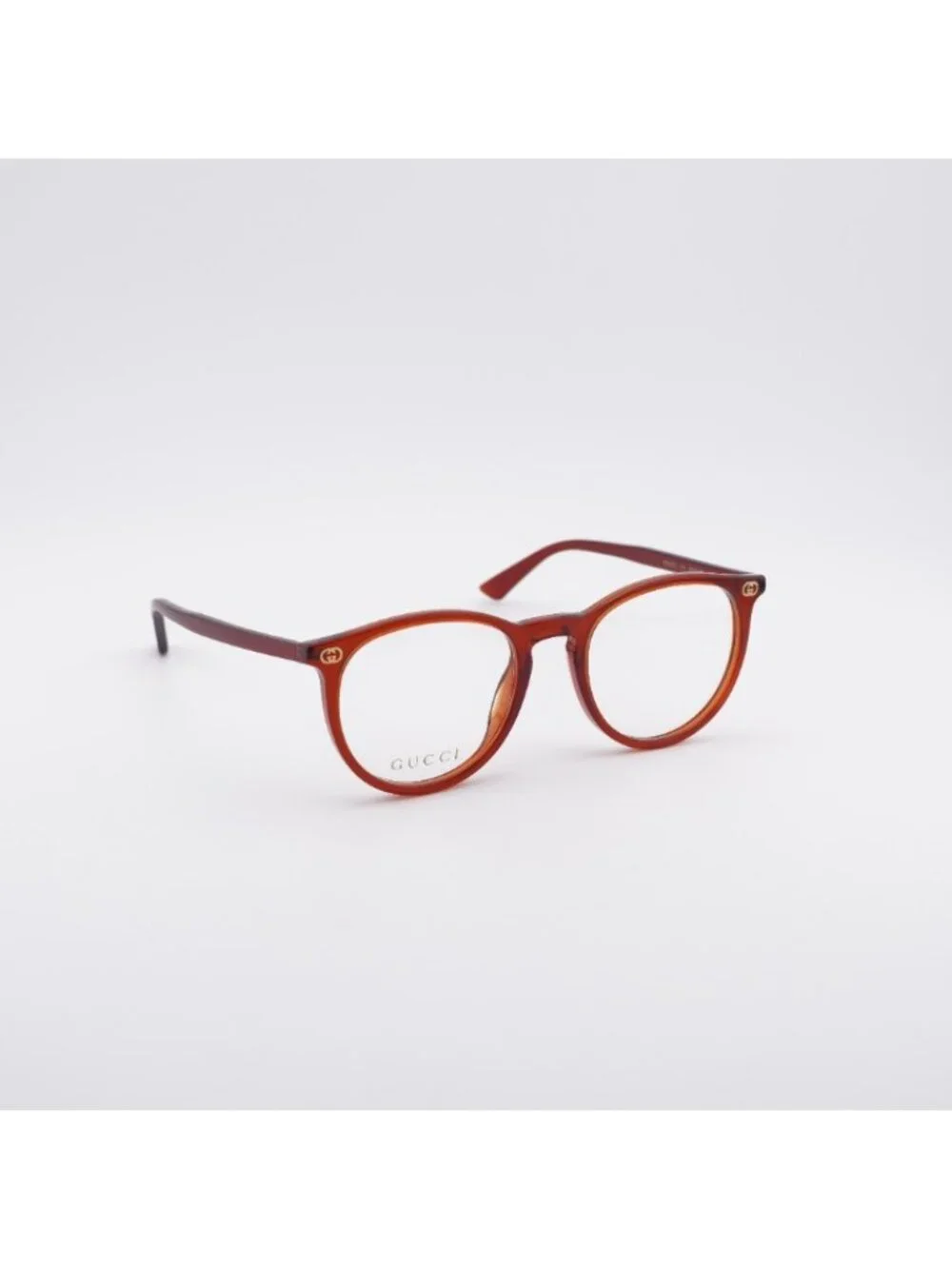 Gucci GG0027O 013 Eyeglasses Round Shiny Bordeaux 50mm Frame